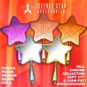 Jeffree Star Chrome Orange Star Hand Mirror